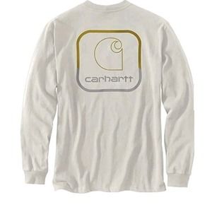 Carhartt Loose Fit Heavyweight Long Sleeve Pocket C Graphic T Shirt 2XL Tall